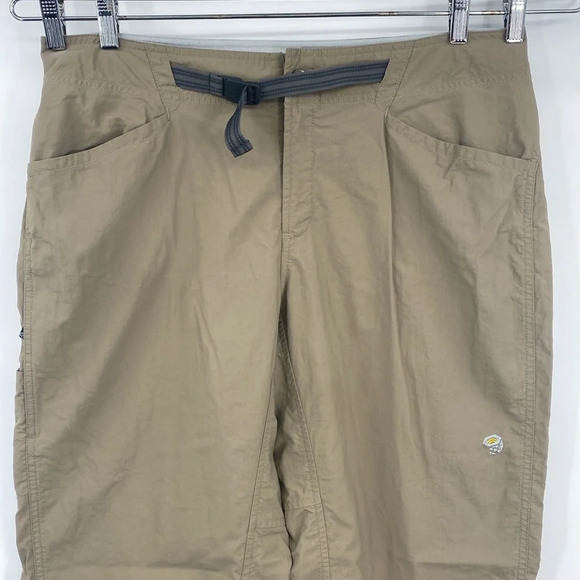 Mountain Hardwear‎ Pants Womens Size 14/ 32 Tan Straight Leg Camping Belted Hike - Picture 2 of 14